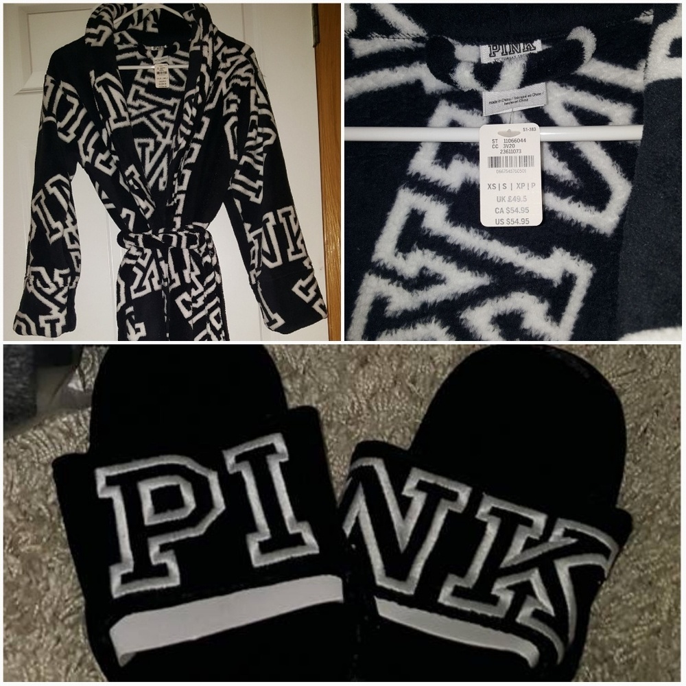 Vs pink robe n slipper